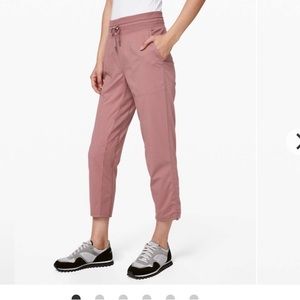 Lululemon Dance Studio Crops 25” Size 10.  Colour Red Dust